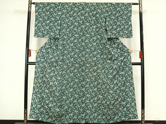 平和屋着物▽上質な小紋 単衣 お召地 蝶尽くし 正絹 逸品 AAAZ1553fy