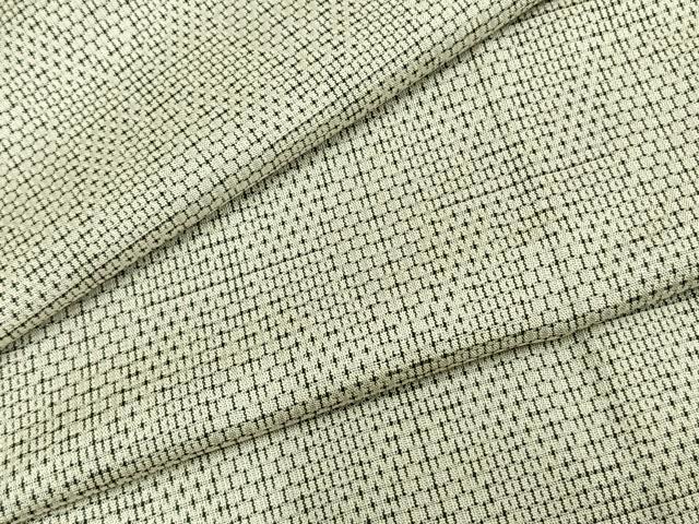 平和屋着物▽お召 単衣 幾何学文 正絹 逸品 AAAZ1561fy