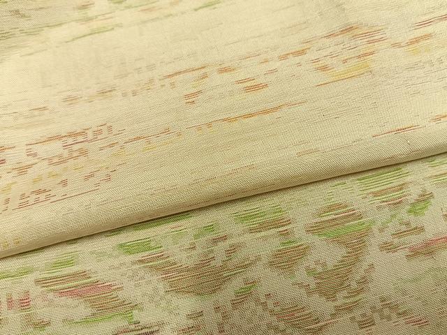 平和屋着物▽上質な小紋 単衣 横段文 正絹 逸品 AAAZ1570fy