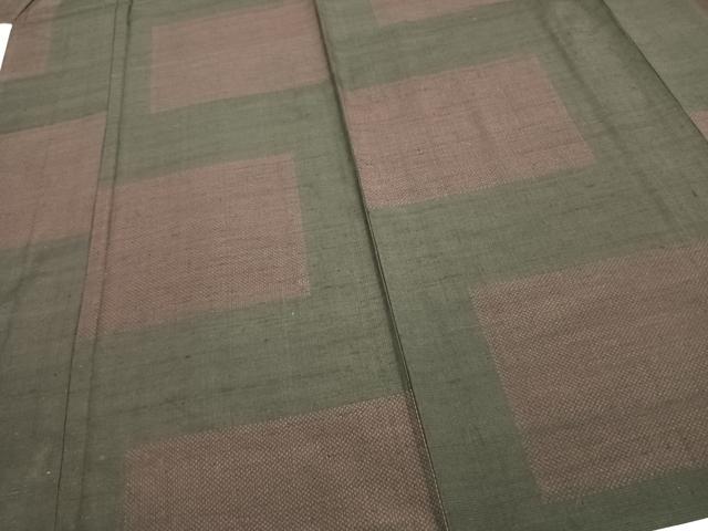 平和屋着物▽上質な紬 単衣 色紙文 正絹 逸品 AAAZ1577fy