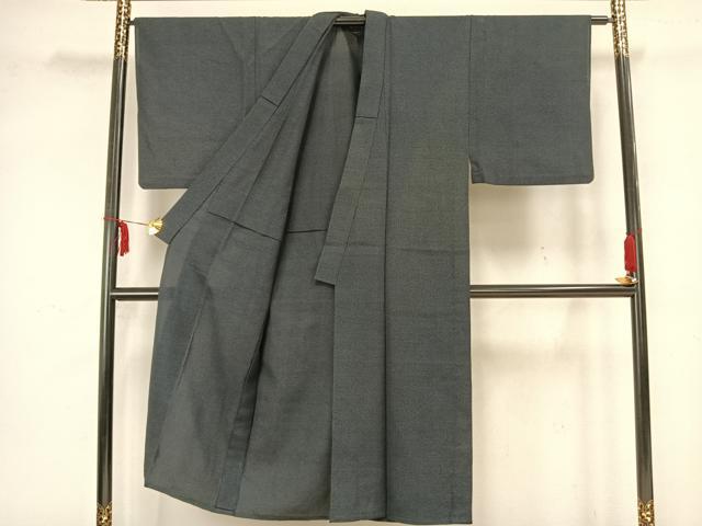 平和屋着物▽男性 本塩沢 単衣 蚊絣 正絹 逸品 AAAZ1597fy