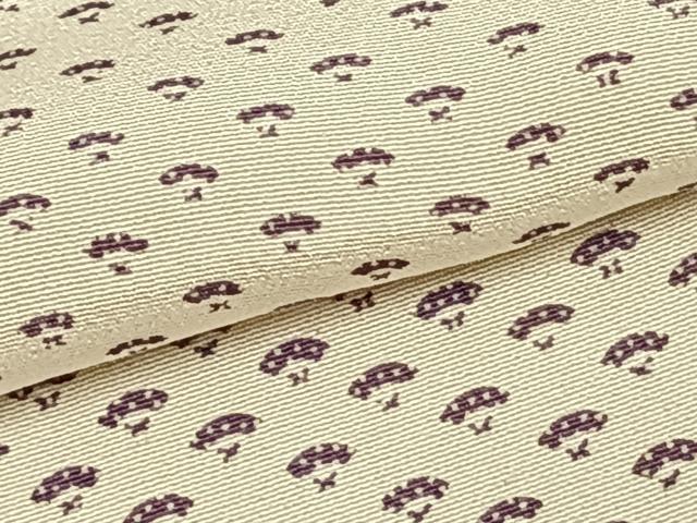 平和屋着物▽上質な小紋 単衣 扇面文 正絹 逸品 AAAZ1617fy