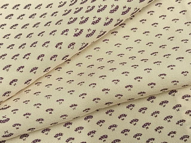平和屋着物▽上質な小紋 単衣 扇面文 正絹 逸品 AAAZ1617fy