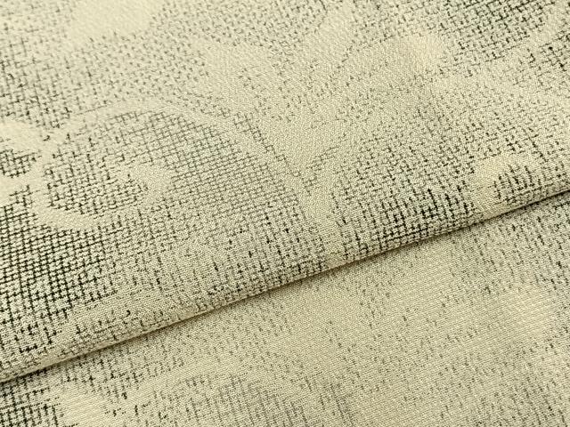平和屋着物▽本塩沢 単衣 花唐草文 正絹 逸品 AAAZ1621fy