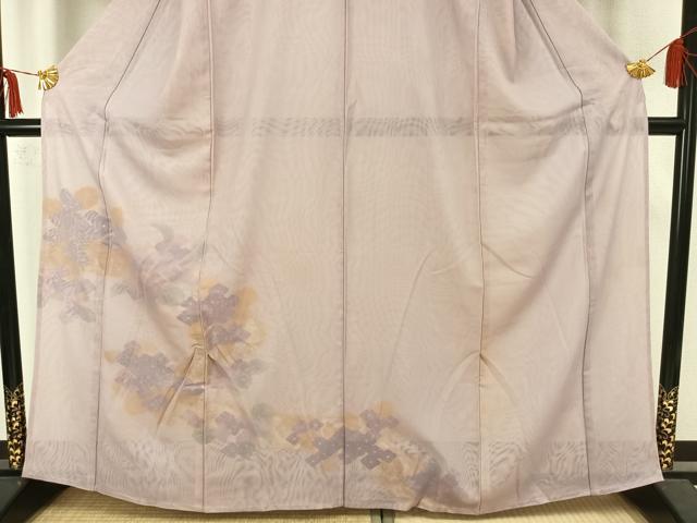 平和屋着物▽訪問着 無双 紗袷 紗×紗 草花文 正絹 逸品 AAAZ1627fy