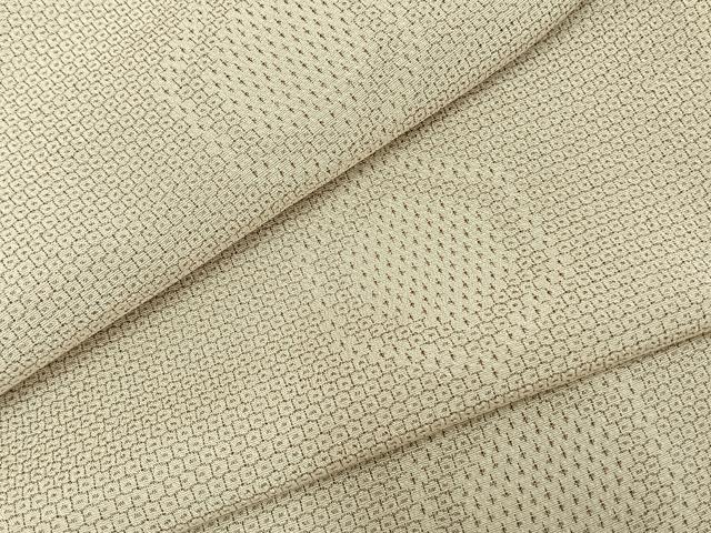 平和屋着物▽本塩沢 単衣 110亀甲 亀甲文様 正絹 逸品 AAAZ1632fy