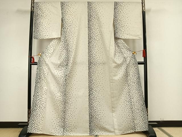 平和屋着物▽小紋 単衣 水玉 洗える着物 AAAZ1634fy