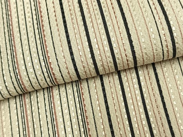 平和屋着物▽小紋 単衣 縞 洗える着物 AAAZ1646fy