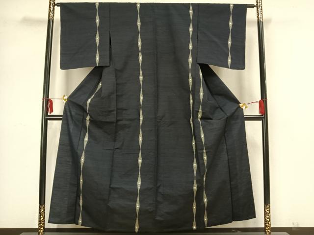 平和屋着物▽上質な紬 単衣 立涌文 正絹 逸品 未使用 AAAZ1659fy