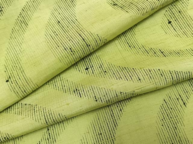 平和屋着物▽上質な紬 単衣 渦巻文 正絹 逸品 AAAZ1662fy