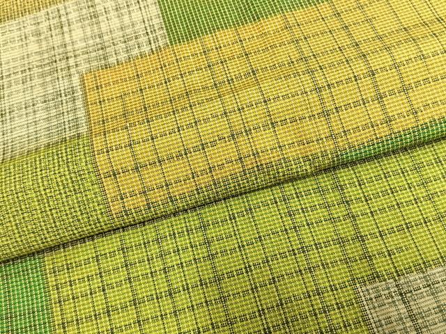 平和屋着物▽大島紬 単衣 色紙重ね文 正絹 逸品 AAAZ1665fy