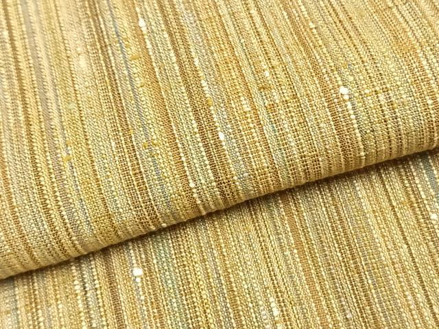 平和屋着物▽上質な紬 単衣 縞 ロング丈 正絹 逸品 AAAZ1669fy