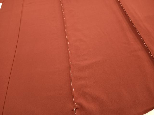 平和屋着物▽上質な色無地 単衣 蘇芳色 正絹 逸品 未使用 AAAZ1670fy