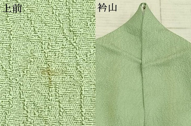 平和屋着物▽上質な色無地 単衣 紋意匠 夏虫色 さが美扱い 正絹 逸品 AAAZ1677fy