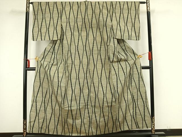 平和屋着物▽上質な紬 単衣 立涌文 正絹 逸品 AAAZ1717fy