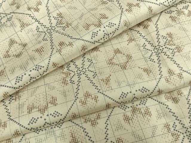 平和屋着物▽本場染大島紬 単衣 立涌花文 正絹 逸品 AAAZ1724fy