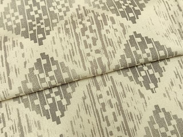 平和屋着物▽上質な小紋 単衣 幾何学文様 正絹 逸品 AAAZ1726fy