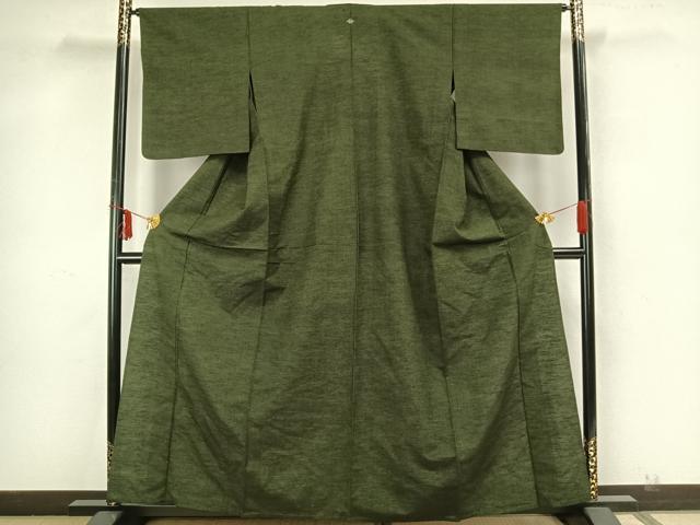 平和屋着物▽上質な紬 単衣 霞文 正絹 逸品 AAAZ1728fy