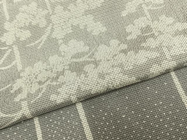 平和屋着物▽本塩沢 訪問着 単衣 樹林文 正絹 逸品 AAAZ1732fy