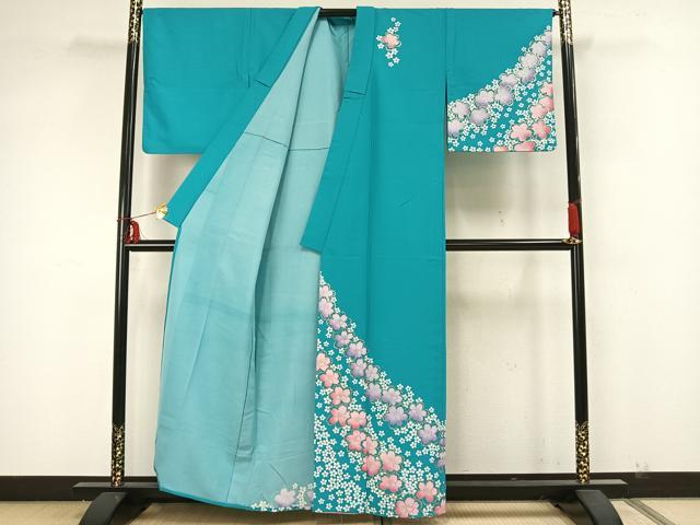 平和屋着物▽訪問着 単衣 舞花文 金彩 正絹 逸品 AAAZ1739fy