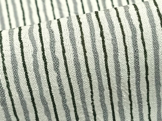 平和屋着物▽小紋 単衣 縞 洗える着物 未使用 AAAZ1741fy
