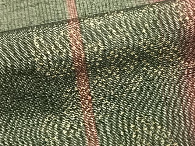 平和屋着物▽上質な紬 単衣 間道 正絹 逸品 AAAZ1754fy
