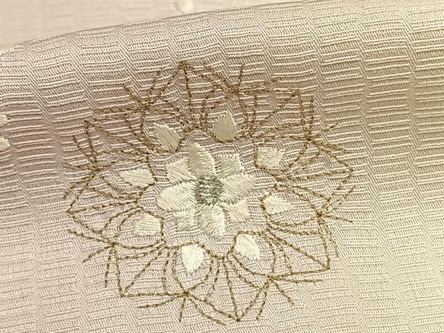 平和屋着物▽訪問着 単衣 刺繍 吉祥花文 暈し染め 金銀糸 正絹 逸品 AAAZ1760fy