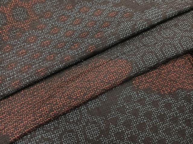 平和屋着物●結城紬 80亀甲 吉祥文 正絹 逸品 AAAZ1763ph