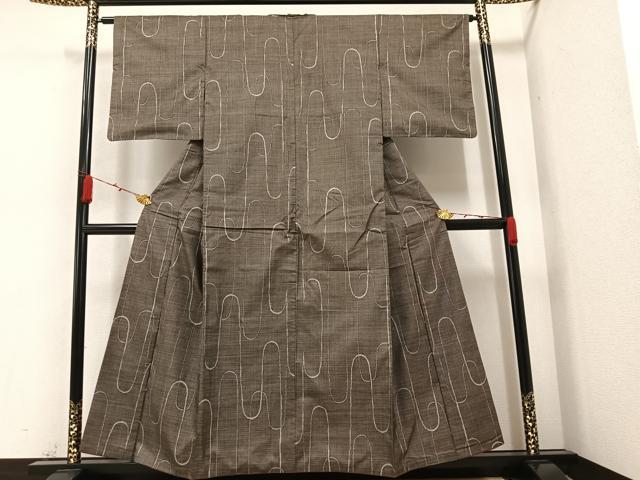 平和屋着物●本場大島紬 一元7マルキ 総絣 波文 正絹 逸品 AAAZ1784ph