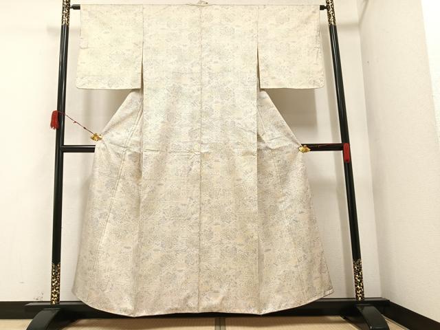 平和屋着物●本場染大島紬 草花文 正絹 逸品 AAAZ1792ph