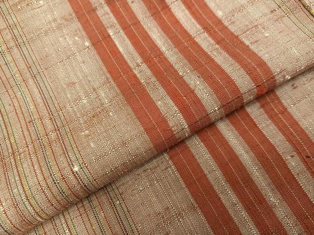 平和屋着物●上質な紬 間道 正絹 逸品 未使用 AAAZ1807ph