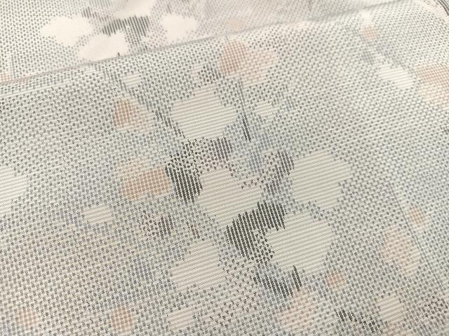 平和屋着物●上質な紬 枝梅文 正絹 逸品 AAAZ1811ph