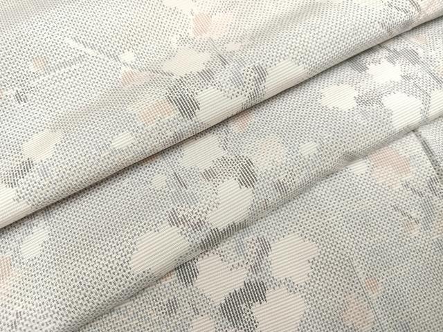 平和屋着物●上質な紬 枝梅文 正絹 逸品 AAAZ1811ph