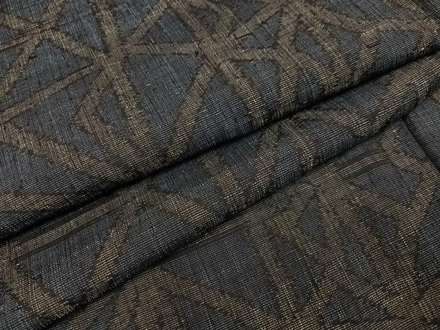 平和屋着物●結城ちぢみ 麻の葉崩し 正絹 逸品 未使用 AAAZ1831ph