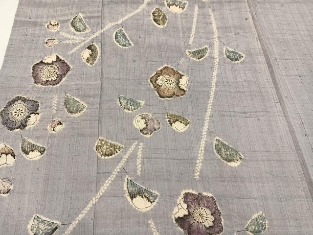 平和屋着物●訪問着 紬地 辻が花 手描き 絞り 正絹 逸品 AAAZ1832ph
