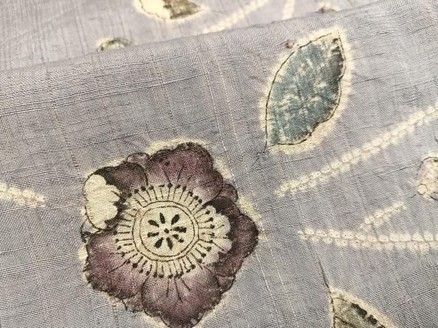 平和屋着物●訪問着 紬地 辻が花 手描き 絞り 正絹 逸品 AAAZ1832ph
