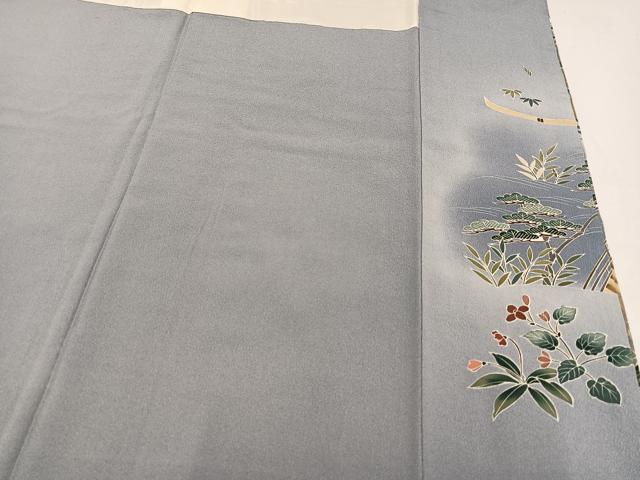 平和屋着物●豪華色留袖 作家物 風景草花文 暈し染め 金彩 正絹 逸品 AAAZ1948ph