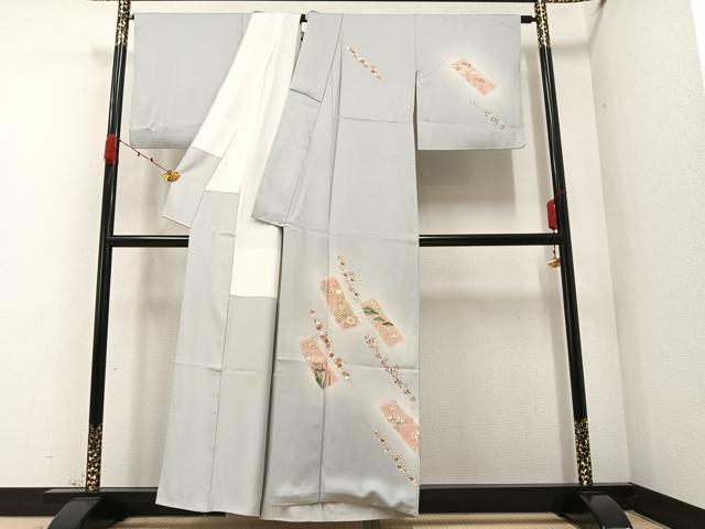 平和屋着物●訪問着 草花文 金彩 正絹 逸品 AAAZ1962ph