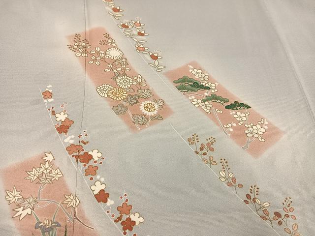 平和屋着物●訪問着 草花文 金彩 正絹 逸品 AAAZ1962ph
