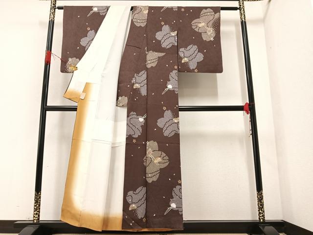 平和屋着物●上質な小紋 簪 櫛 花 金彩 正絹 逸品 AAAZ1971ph