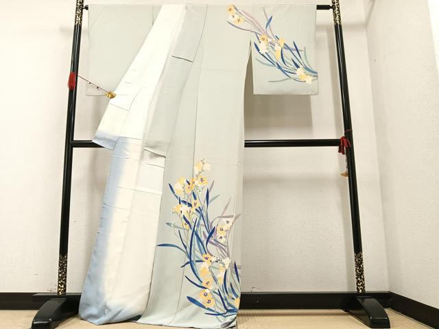平和屋着物●本加賀友禅作家 志田弘子 訪問着 作家物 草花文 正絹 逸品 AAAZ1981ph