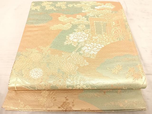 平和屋着物◎六通柄袋帯 長寿錦 大宮好 金銀糸 正絹 逸品 AAAZ2204yx