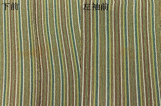 平和屋着物▽上質な小紋 単衣 間道 鬼しぼ縮緬 正絹 逸品 AAAZ2330jh