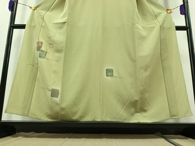 平和屋着物▽訪問着 単衣 刺繍 瓢箪 暈し染め 金彩 正絹 逸品 AAAZ2340jh