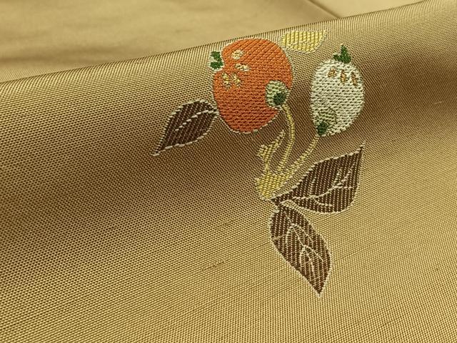 平和屋着物▽京の名門・菱屋六右ェ門 紬 単衣 橘文 金糸 正絹 逸品 AAAZ2348jh