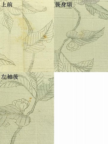 平和屋着物▽生紬 単衣 枝花文 正絹 逸品 AAAZ2356jh