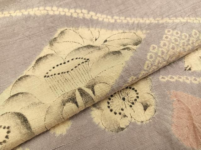 平和屋着物●上質な小紋 紬地 辻が花 正絹 逸品 AAAZ2416ph