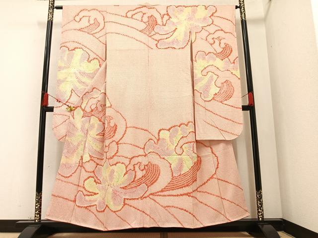 平和屋着物●豪華振袖 絞り 花尽くし 正絹 逸品 AAAZ2432ph