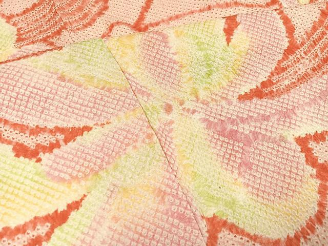 平和屋着物●豪華振袖 絞り 花尽くし 正絹 逸品 AAAZ2432ph
