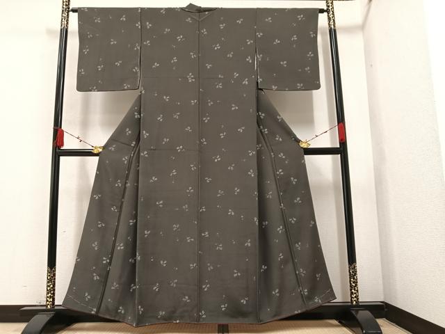 平和屋着物●上質な小紋 舞桜文 正絹 逸品 AAAZ2433ph